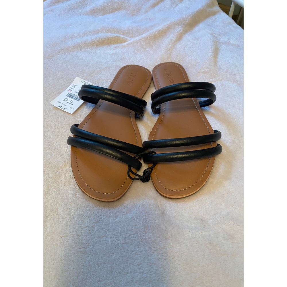 J crew strappy slip on sandals